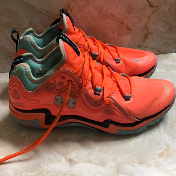 under armour neon orange shoes